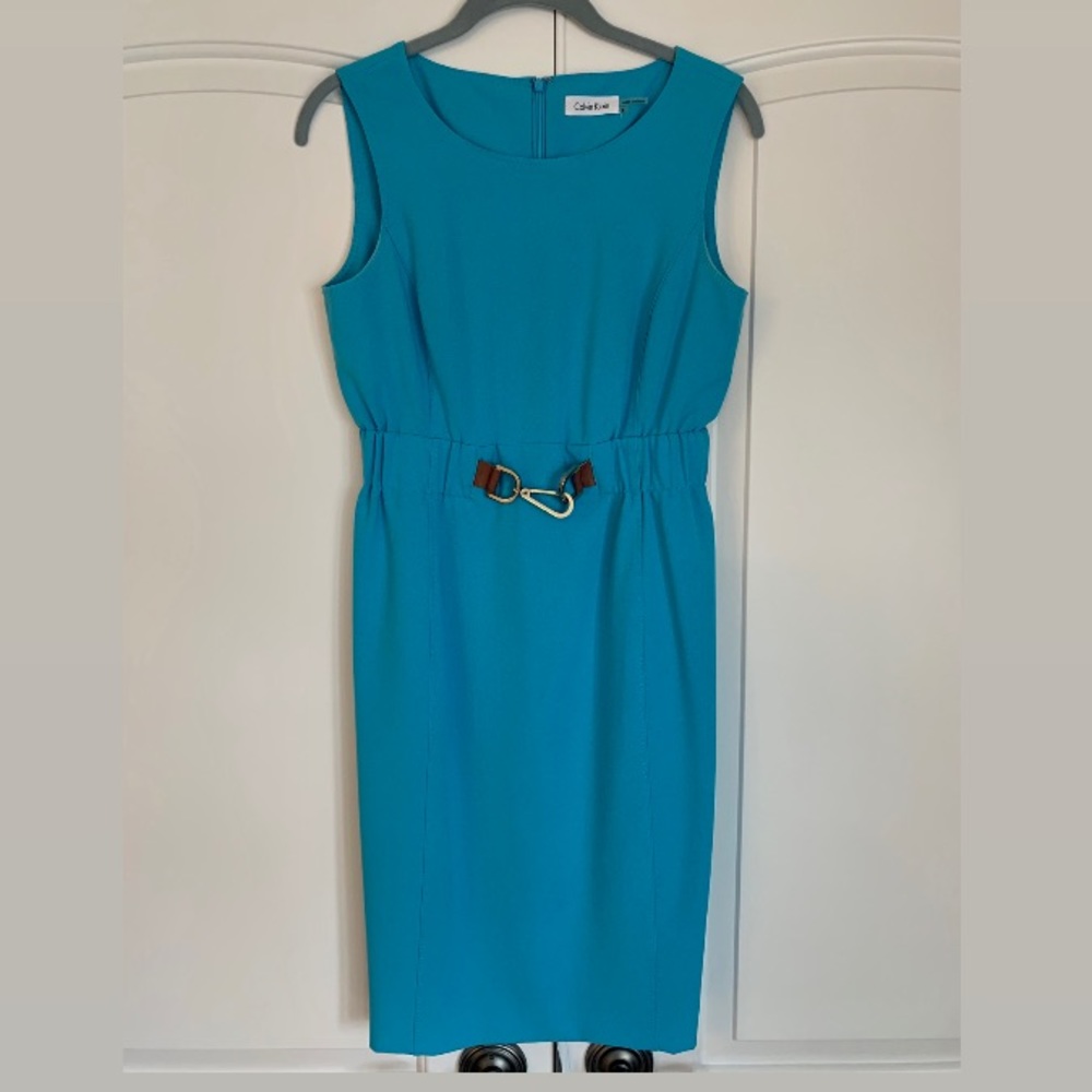 Calvin Klein Blue Belt Dress